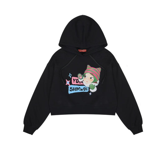 Cute Hoodie Crop Sweatshirt F Ria