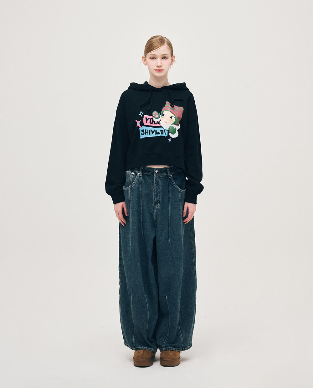 Cute Hoodie Crop Sweatshirt F Ria