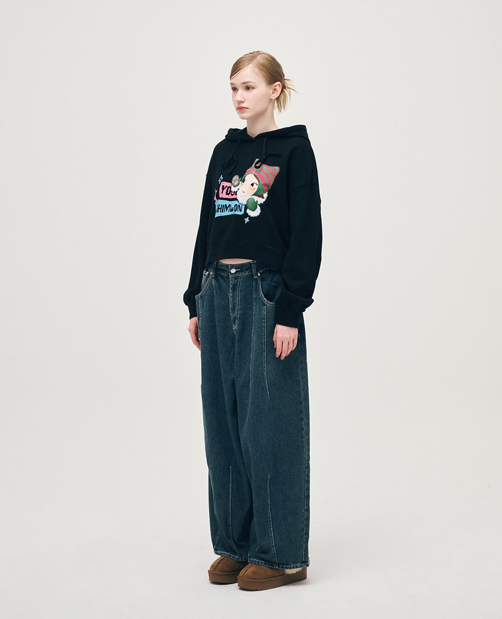 Cute Hoodie Crop Sweatshirt F Ria