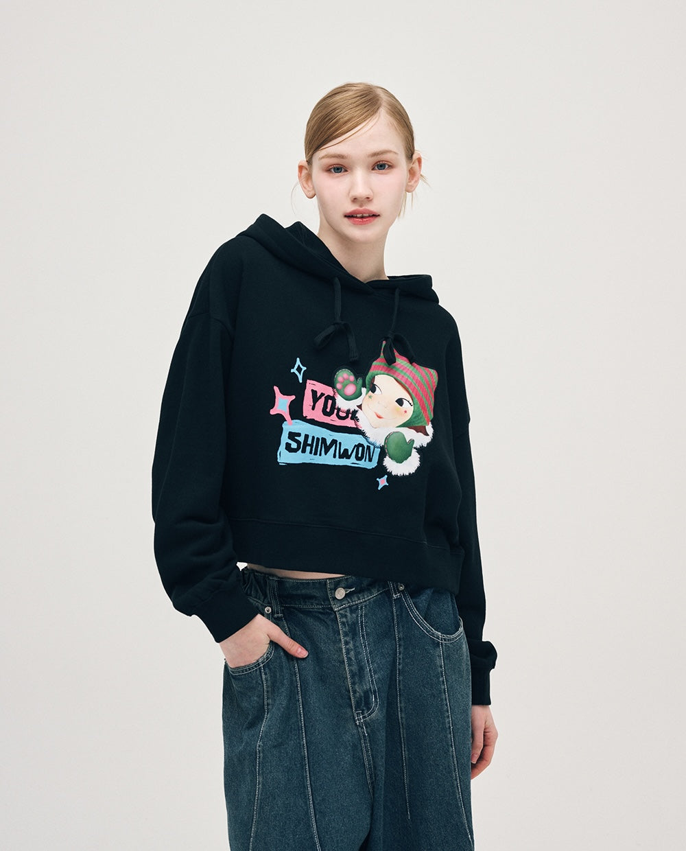 Cute Hoodie Crop Sweatshirt F Ria