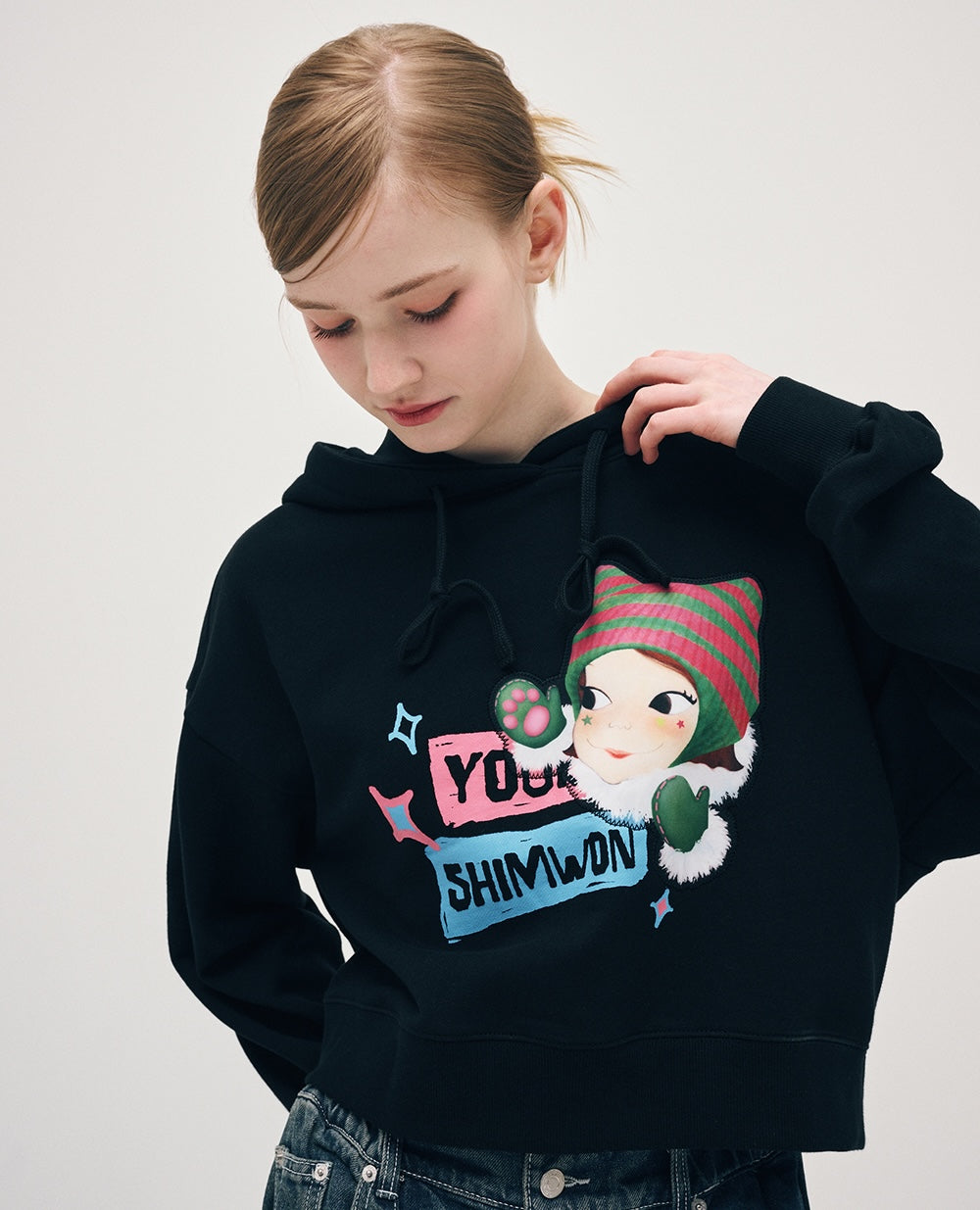 Cute Hoodie Crop Sweatshirt F Ria