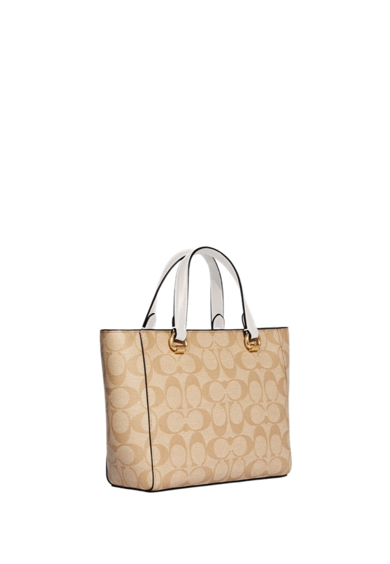 Alice Satchel In Signature Canvas Light Khaki Chalk