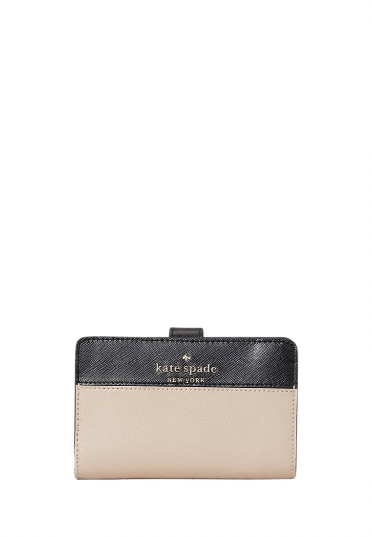 Staci Medium Compact Bifold Wallet Warm Beige Multi