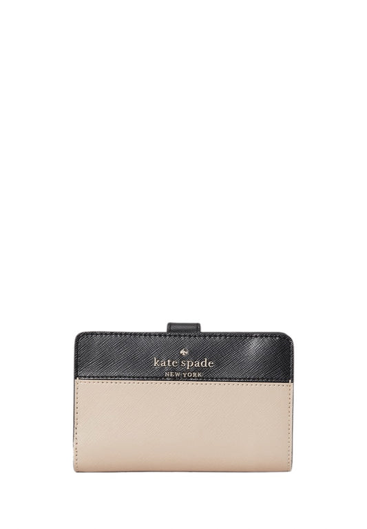 Staci Medium Compact Bifold Wallet Warm Beige Multi