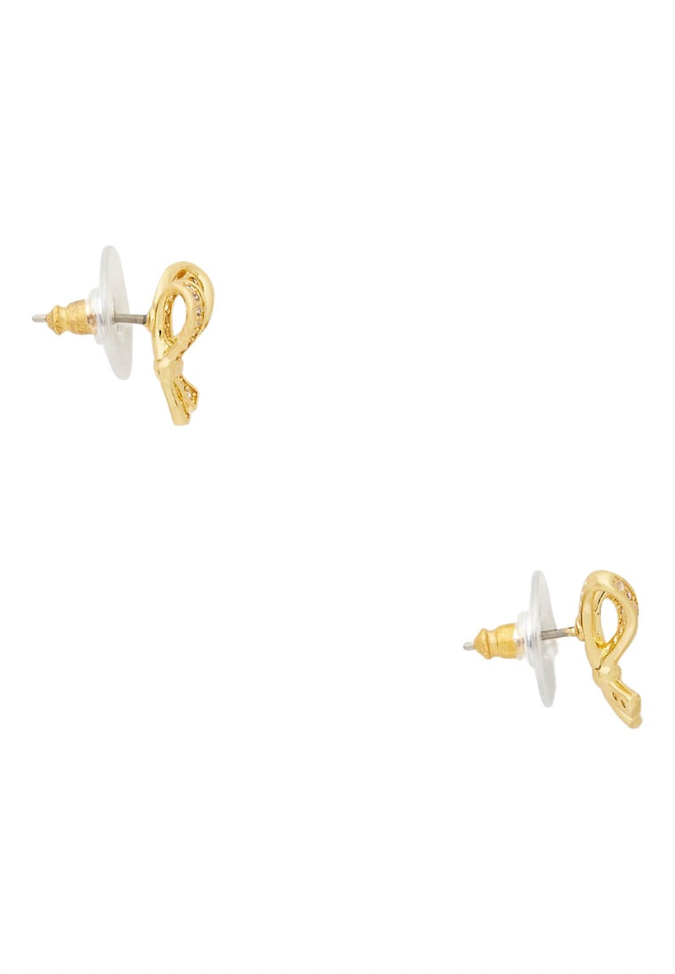 All Tied Up Pave Studs Gold