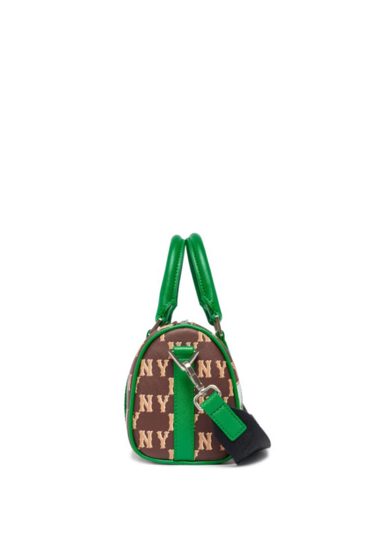 Monotive Coated Canvas S-Boston Bag NEW YORK YANKEES Dark Brown