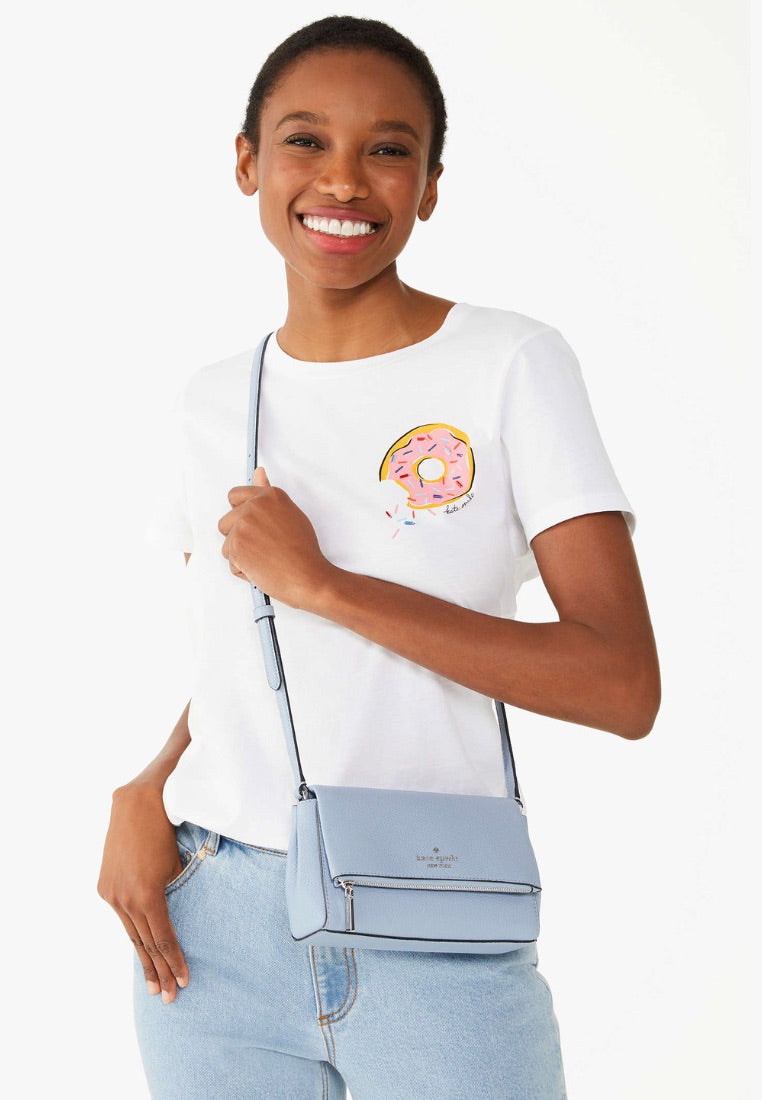 Leila Mini Zip Crossbody Muted Blue
