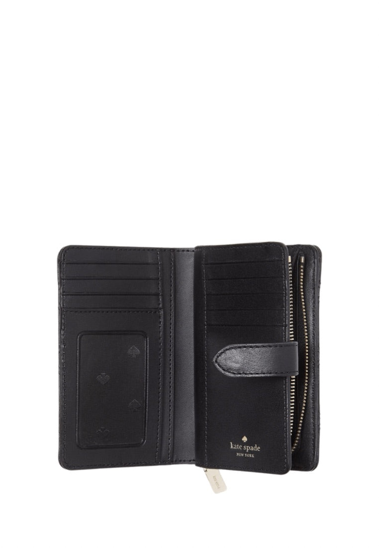 Natalia Medium Compact Bifold Wallet Black
