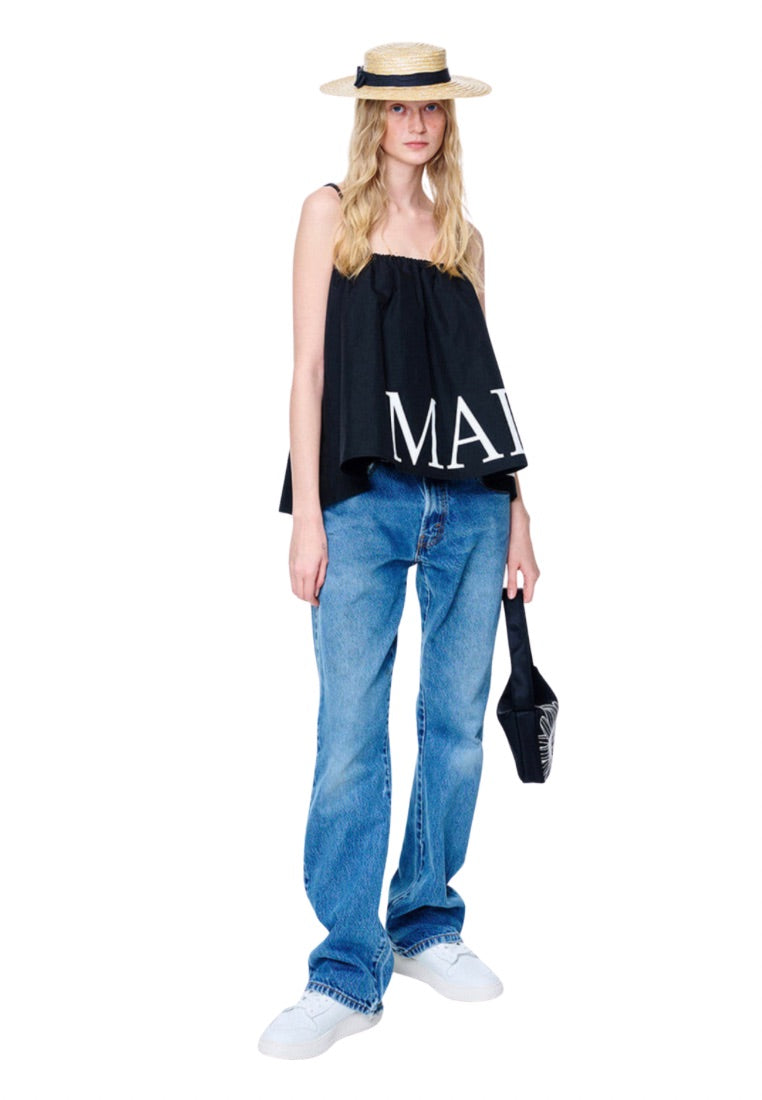 Volume Top Scrunch Strap Black White