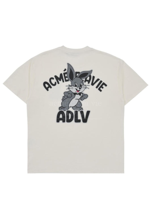 Cartoon Rabbit Short Sleeve T-Shirt Cream