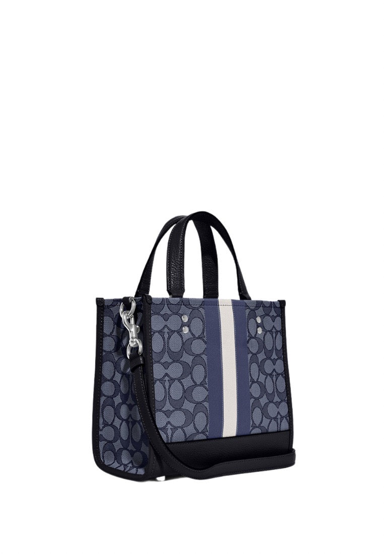 Signature Jacquard Dempsey Tote 22 Navy Multi