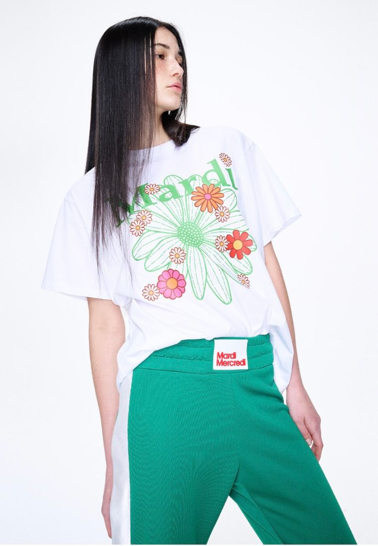 Tshirt FlowerMardi Blossom White Green