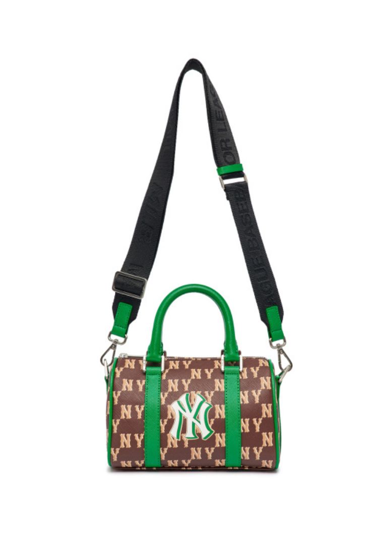 Monotive Coated Canvas S-Boston Bag NEW YORK YANKEES Dark Brown