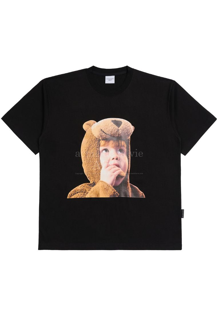 Baby Face BEAR BOY Short Sleeve T-Shirt Black