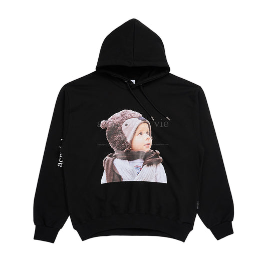 Baby Face BEAR MUFFLER BOY Hoodie Black