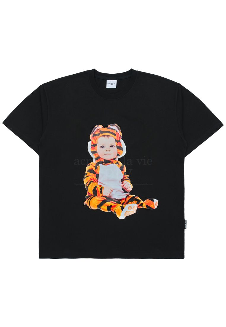 Baby Tiger Short Sleeve T-Shirt Black