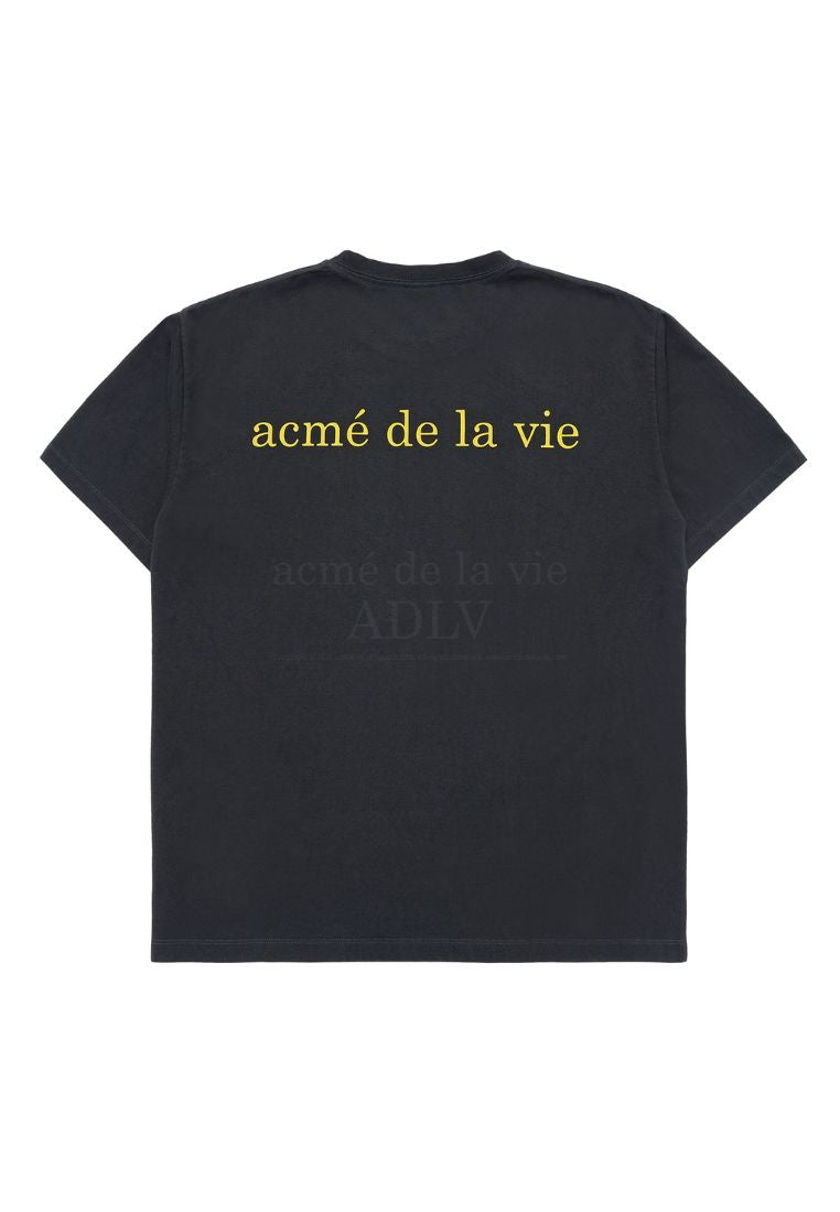 Basic Logo Bio Washing Short Sleeve T-Shirt Black