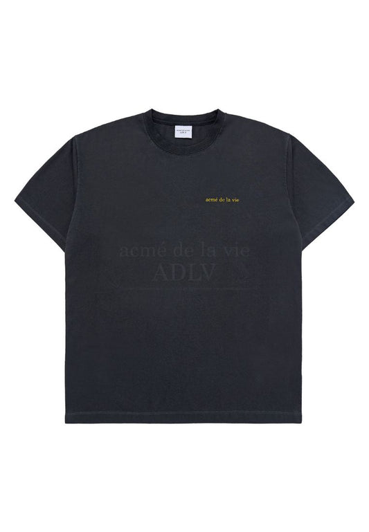 Basic Logo Bio Washing Short Sleeve T-Shirt Black