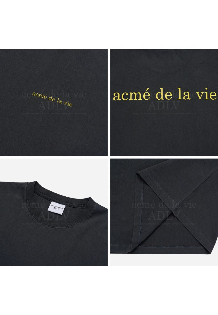 Basic Logo Bio Washing Short Sleeve T-Shirt Black