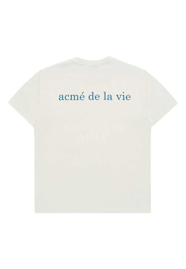 Basic Logo Bio Washing Short Sleeve T-Shirt Cream