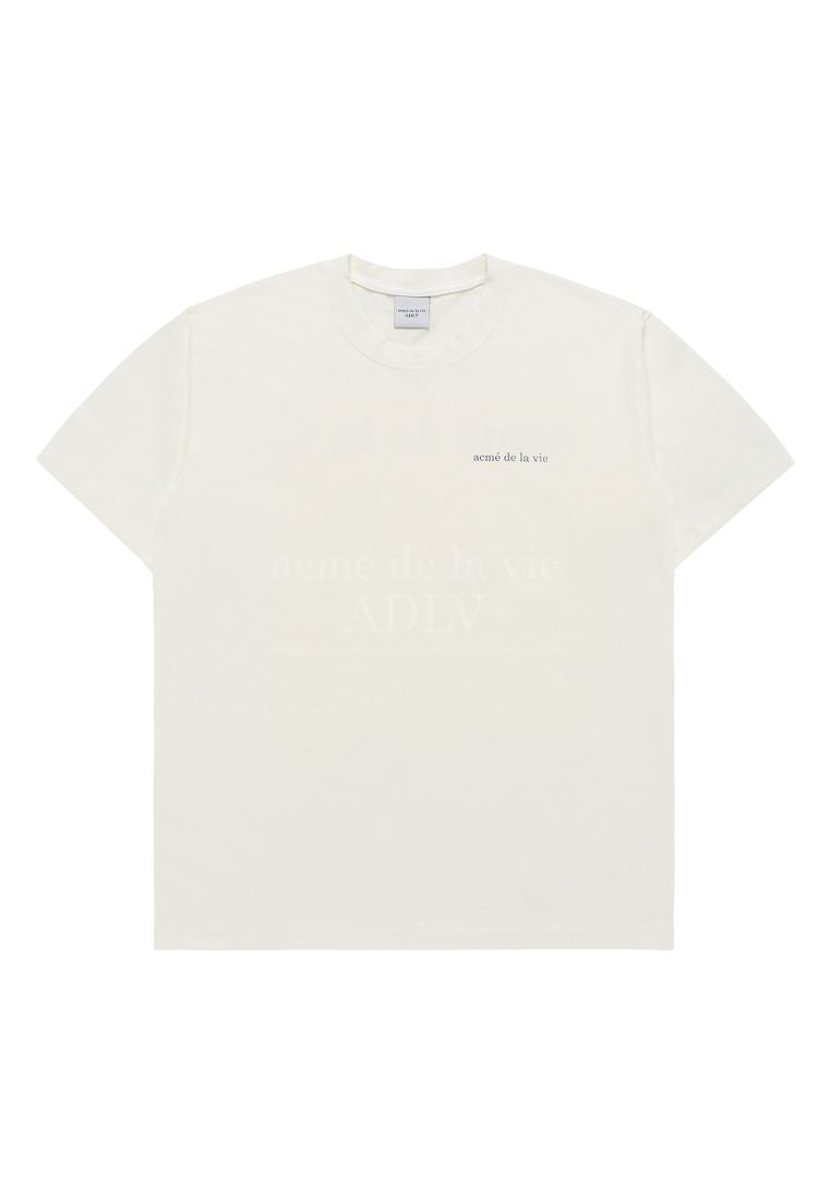 Basic Logo Bio Washing Short Sleeve T-Shirt Cream