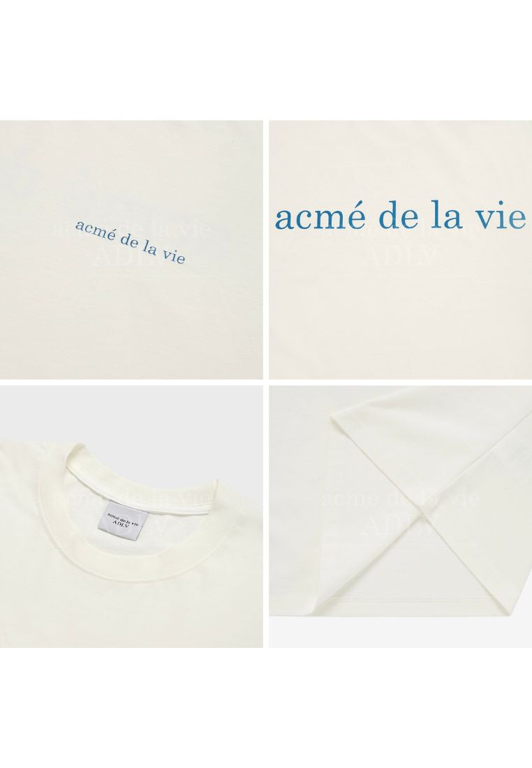 Basic Logo Bio Washing Short Sleeve T-Shirt Cream