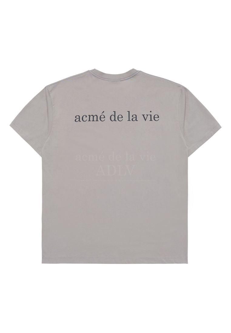 Basic Logo Bio Washing Short Sleeve T-Shirt Grey