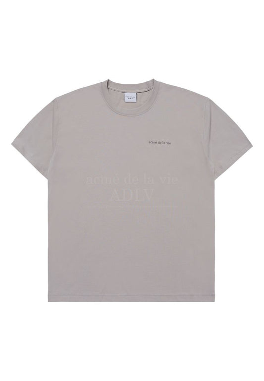 Basic Logo Bio Washing Short Sleeve T-Shirt Grey