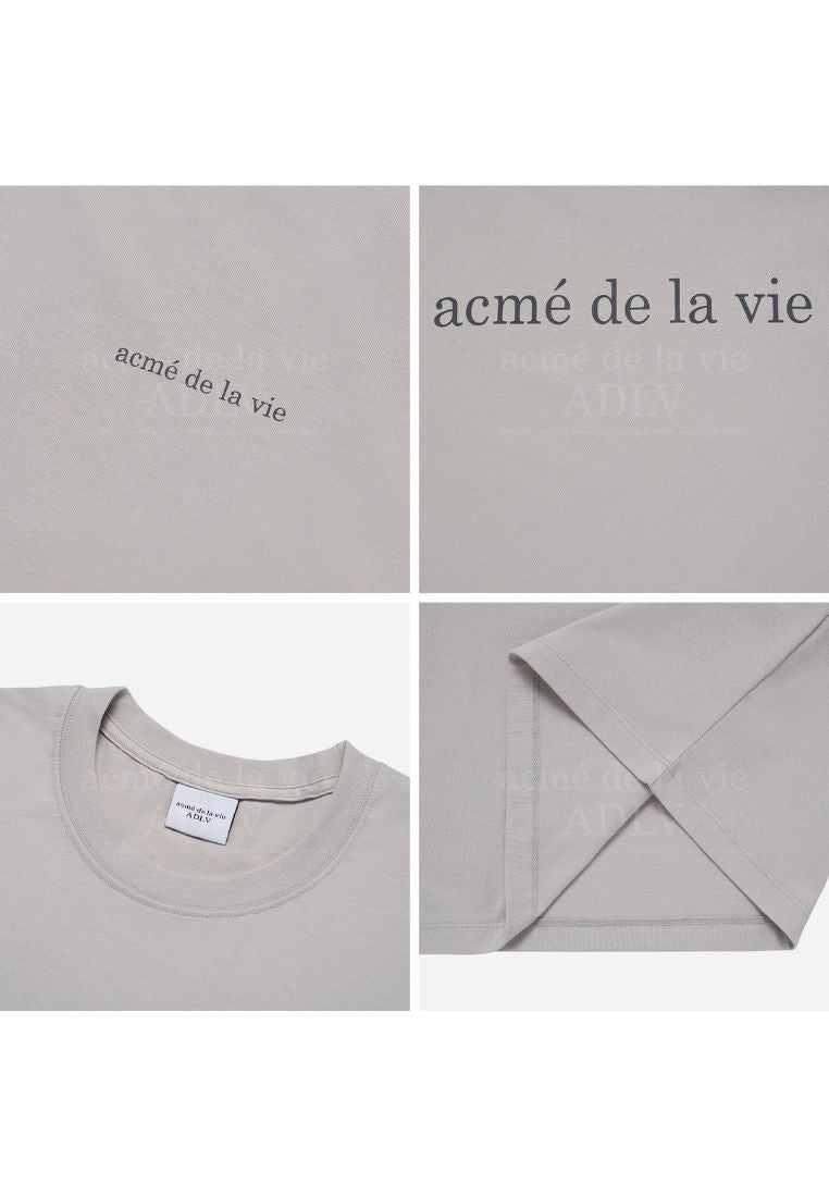 Basic Logo Bio Washing Short Sleeve T-Shirt Grey