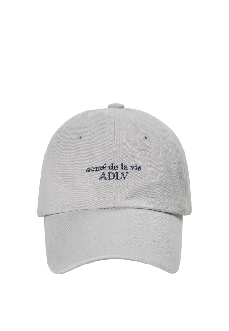 Basic Logo Emblem Washing Ball Cap Grey