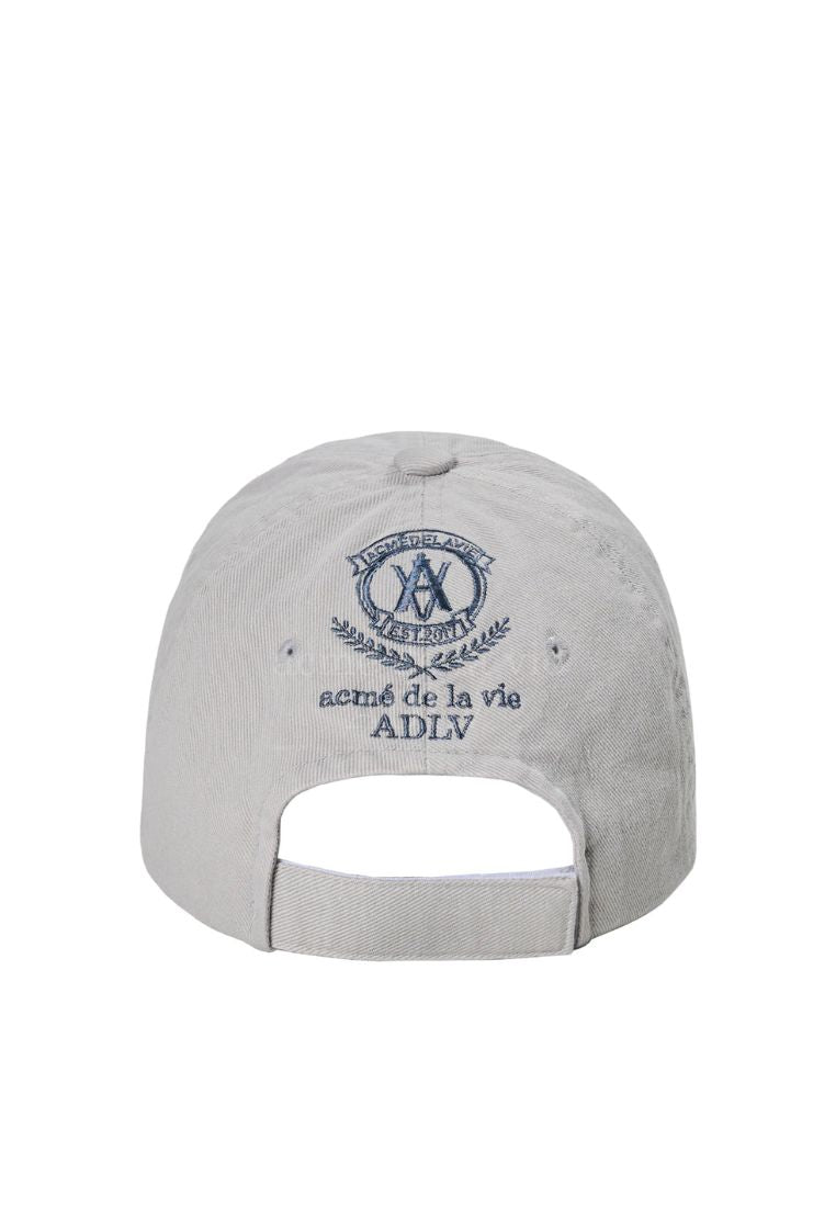 Basic Logo Emblem Washing Ball Cap Grey