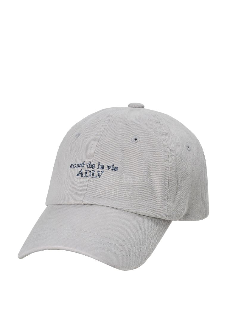 Basic Logo Emblem Washing Ball Cap Grey