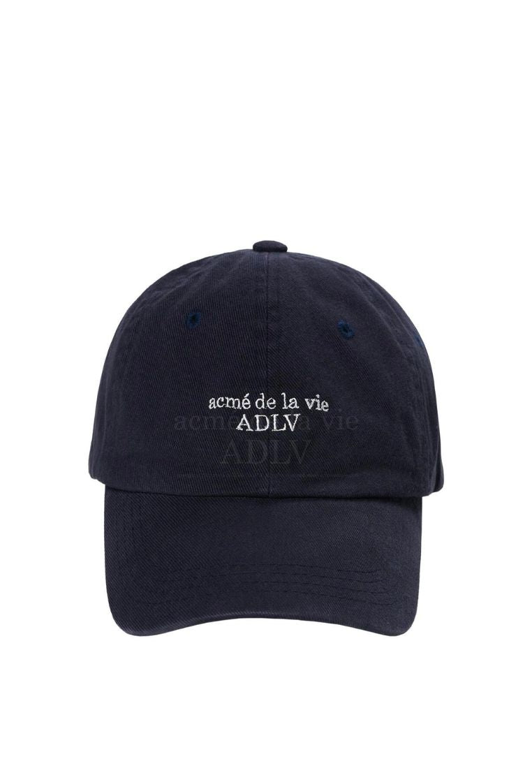 Basic Logo Emblem Washing Ball Cap Navy