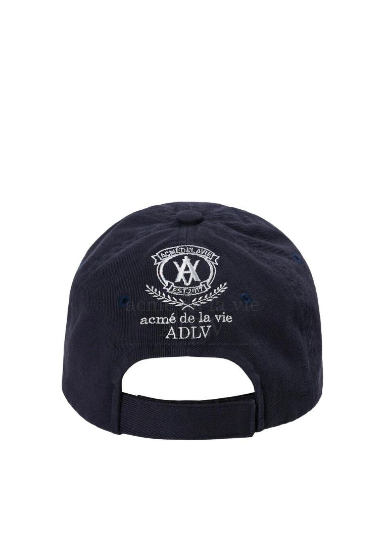 Basic Logo Emblem Washing Ball Cap Navy