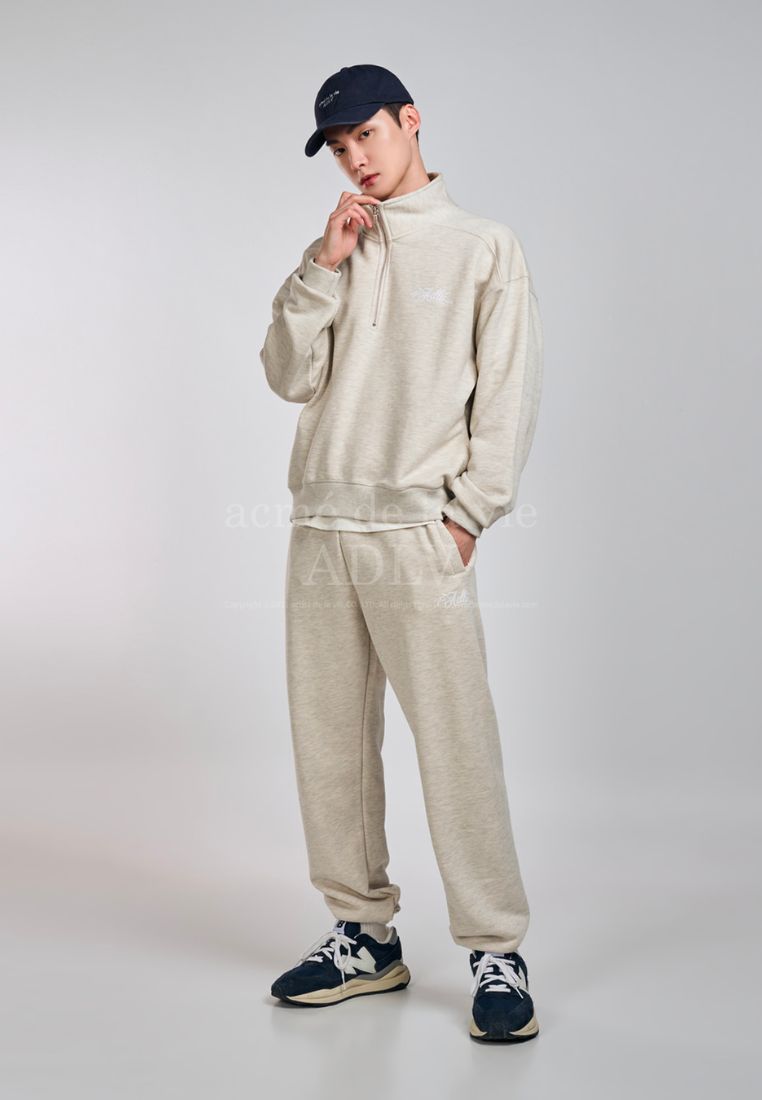 Basic Logo Emblem Washing Ball Cap Navy