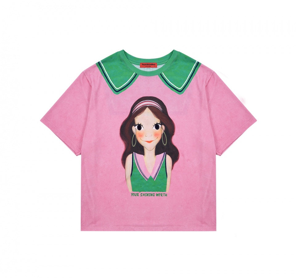 Fake Collar T-Shirt F Luna