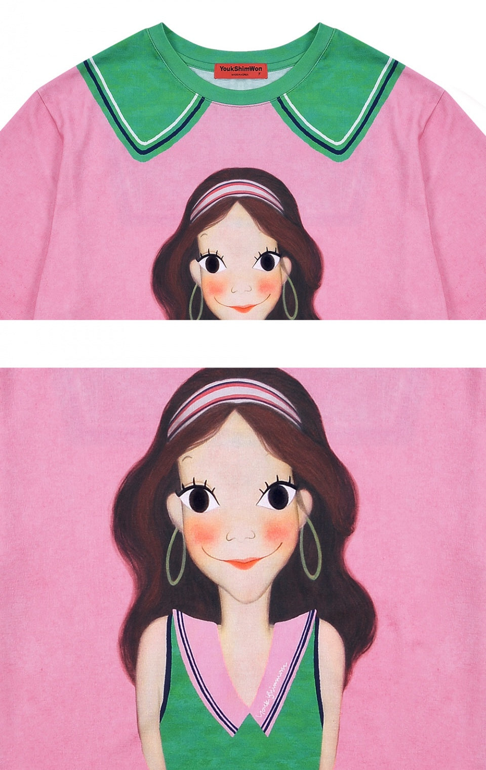 Fake Collar T-Shirt F Luna