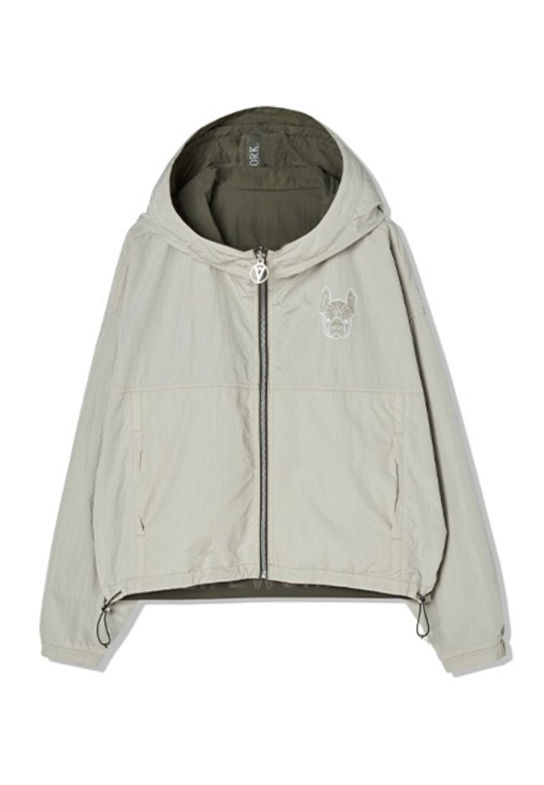 Reversible Zip-Up Hoodie light khaki