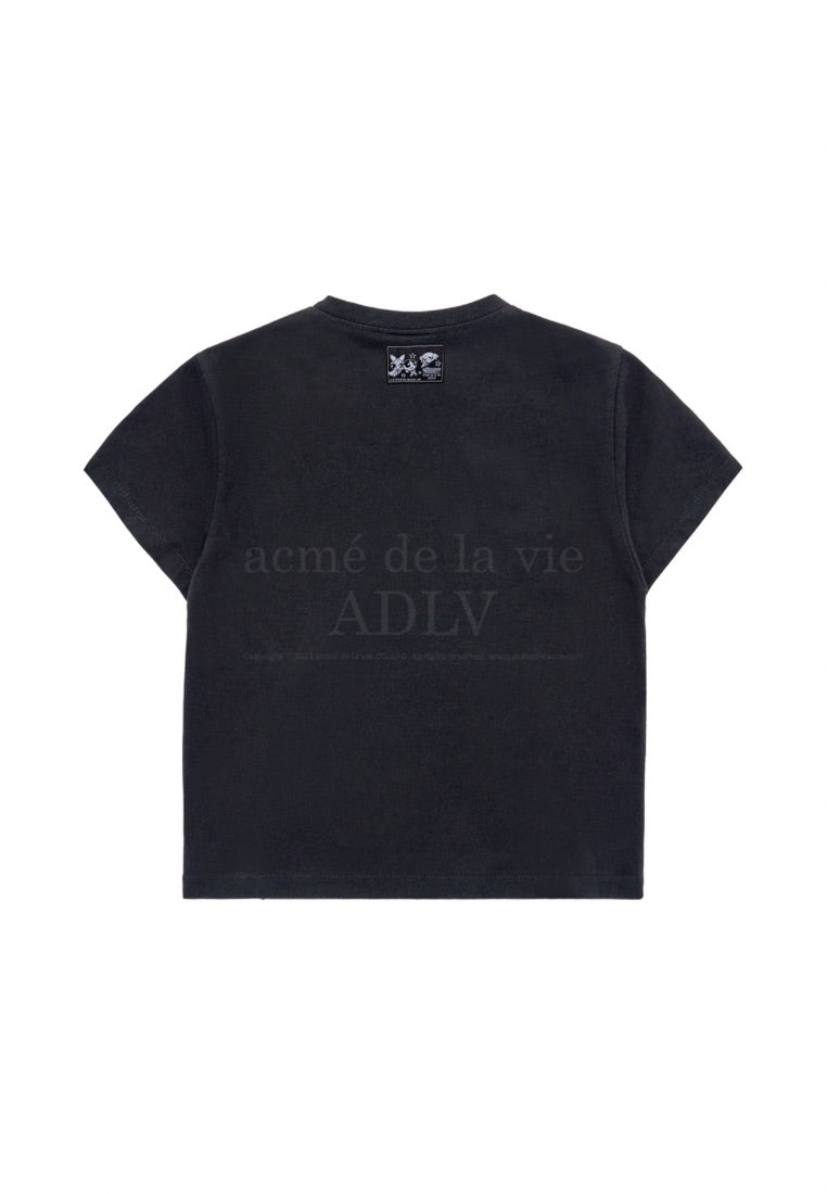 The Powerpuff Girls x Acmedelavie Logo Crop T-Shirts Black