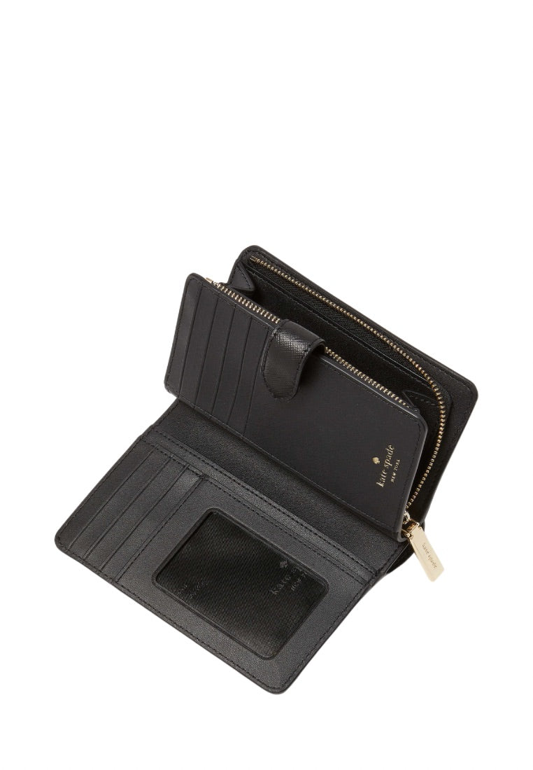 Madison Medium Compact Bifold Wallet Black