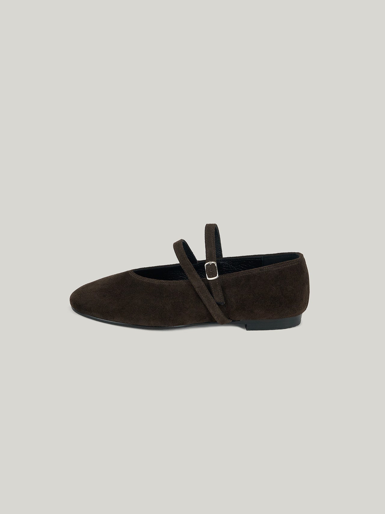 Atelier de LUMEN DOUBLE STRAP FLATS suede brown