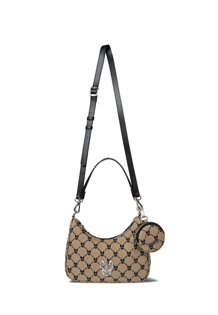 Jacquard Monogram Hobo Bag Pattern Beige