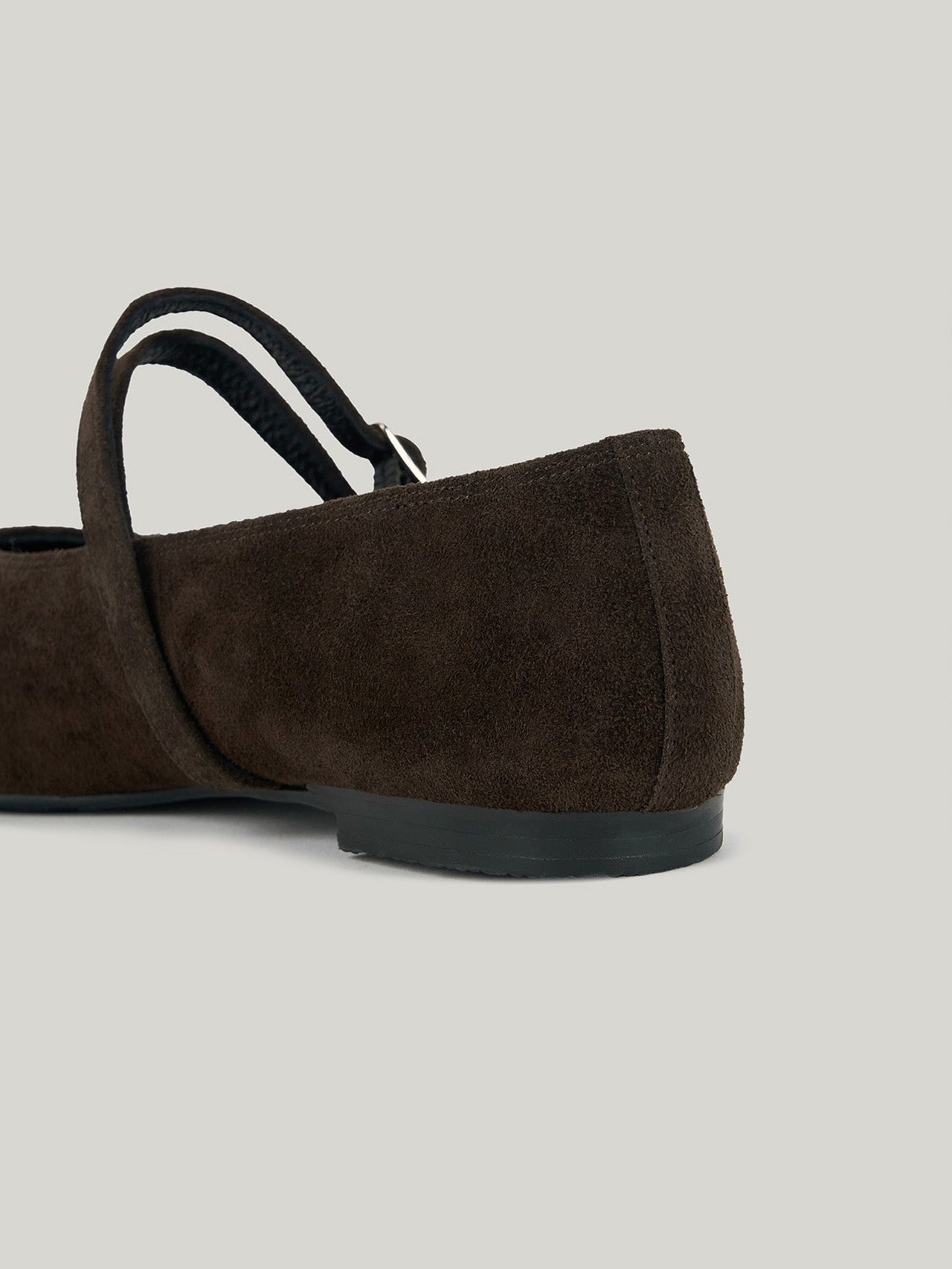 Atelier de LUMEN DOUBLE STRAP FLATS suede brown