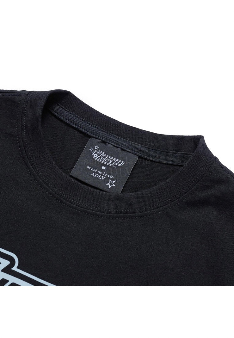 The Powerpuff Girls x Acmedelavie Logo Crop T-Shirts Black