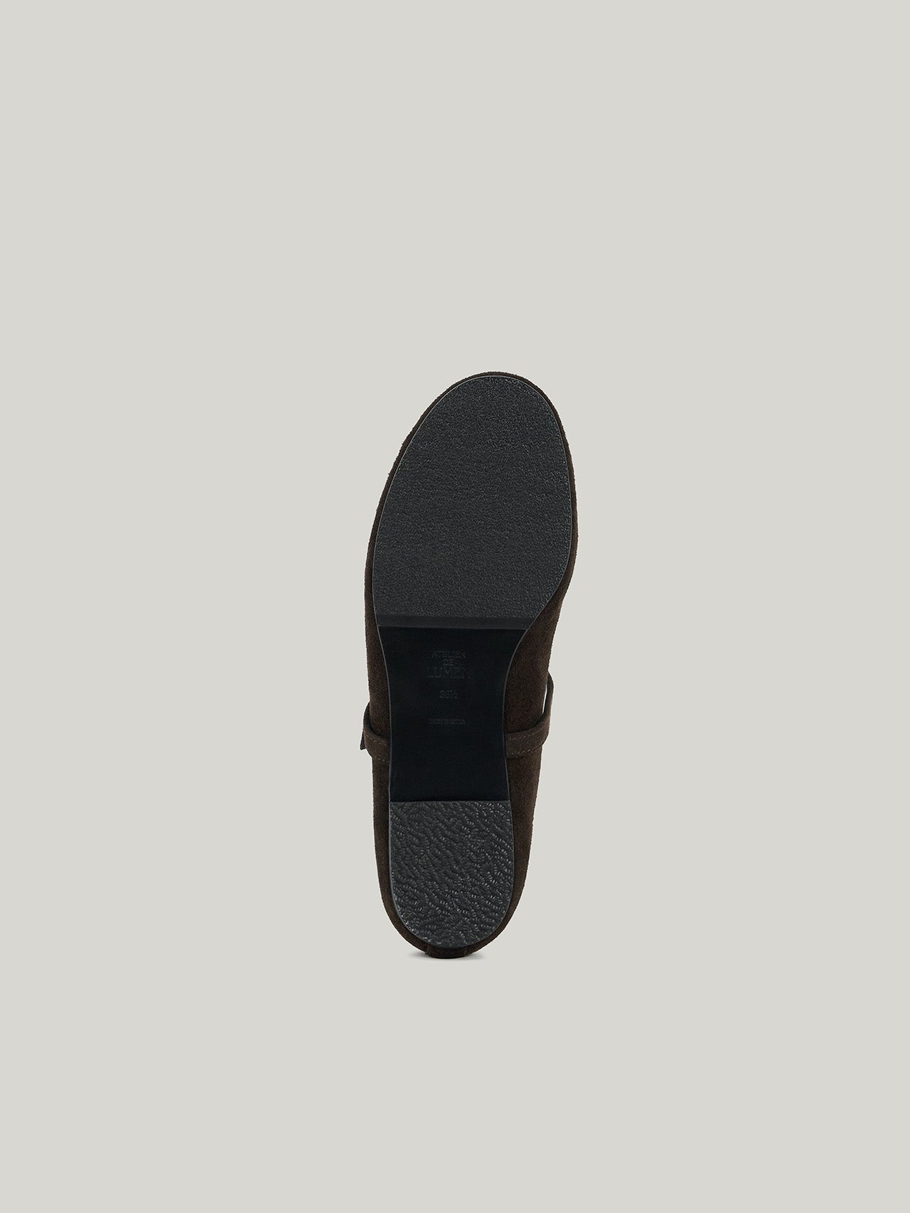 Atelier de LUMEN DOUBLE STRAP FLATS suede brown