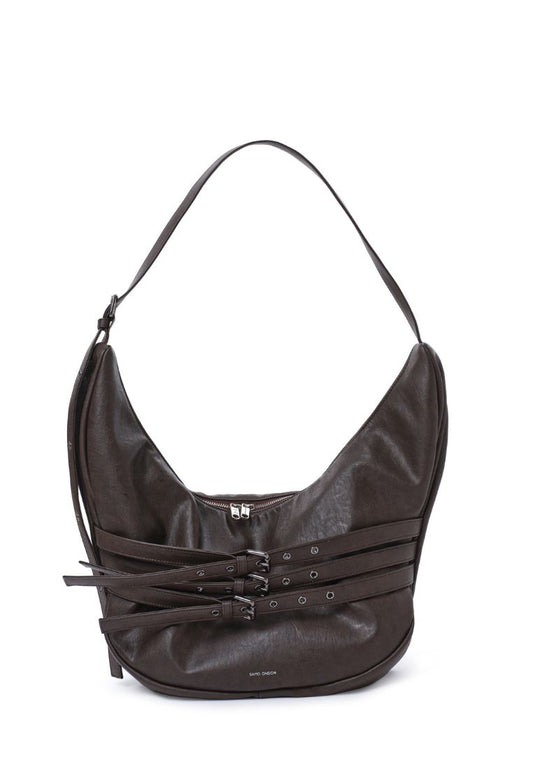 Belt Apple Sling Bag L Brushed Chocolate