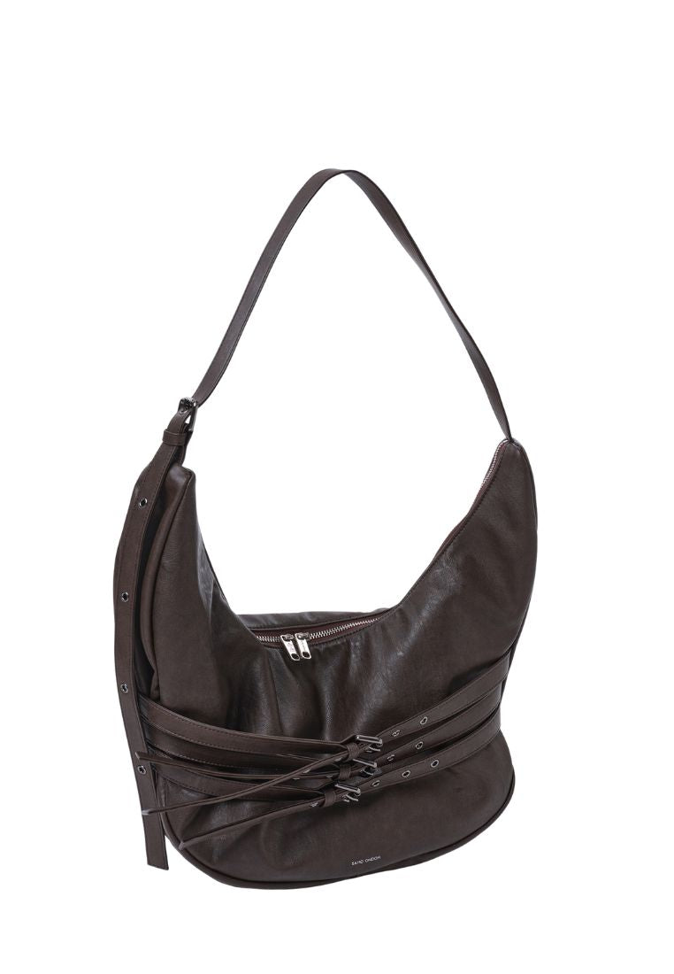 Belt Apple Sling Bag L Brushed Chocolate