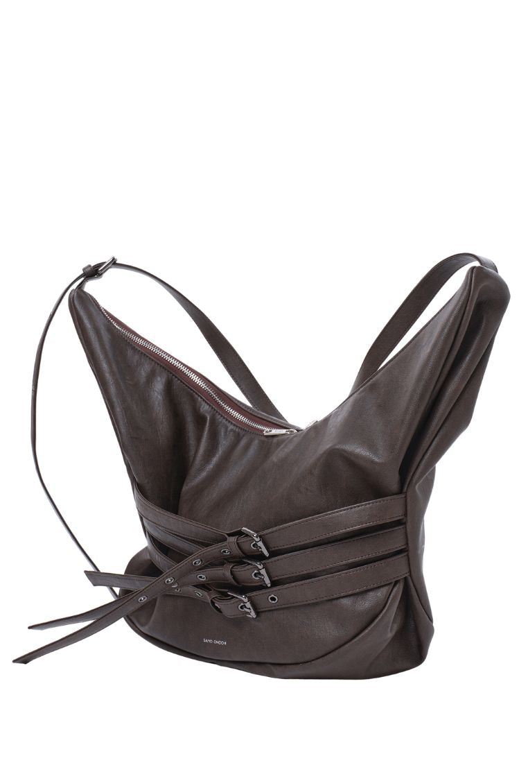 Belt Apple Sling Bag L Brushed Chocolate