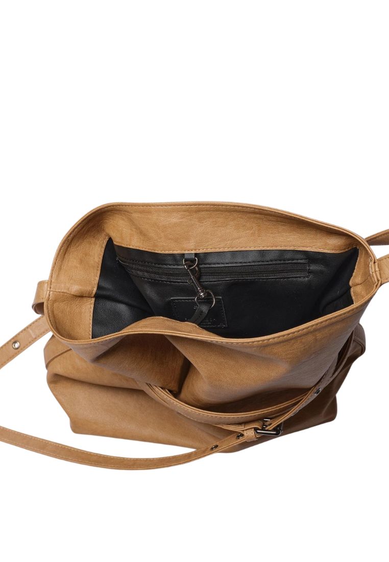 Belt Bucket Bag M Brushed Brown Sugar