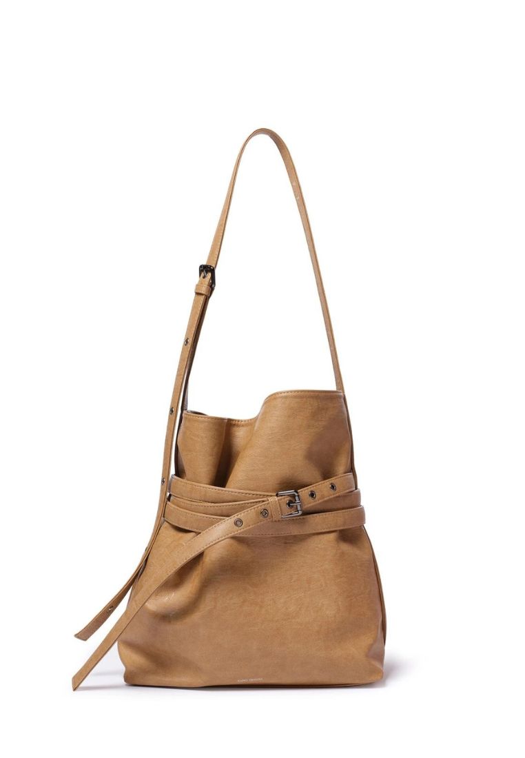 Belt Bucket Bag M Brushed Brown Sugar